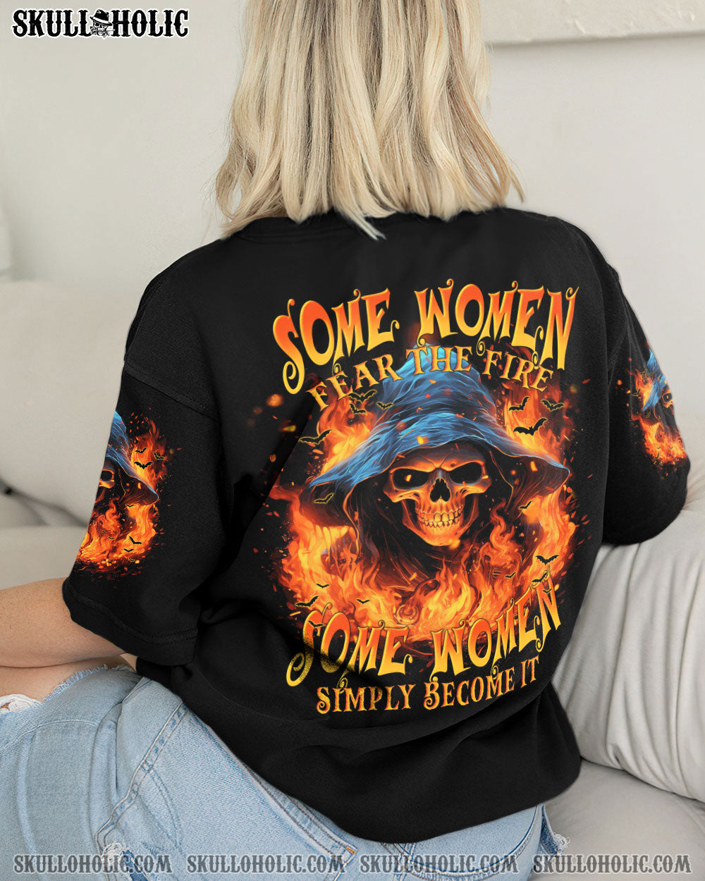 WOMEN BECOME FIRE WITCH HALLOWEEN ALL OVER PRINT - TYTM3008231