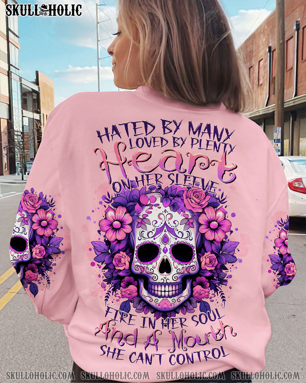 A MOUTH SHE CAN'T CONTROL SUGAR SKULL ALL OVER PRINT - TLTR2909233