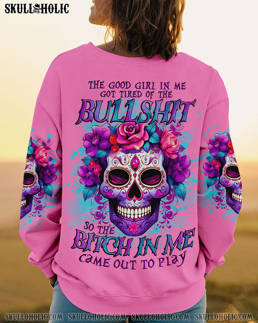 THE GOOD GIRL IN ME SUGAR SKULL ALL OVER PRINT - TLNO2809233