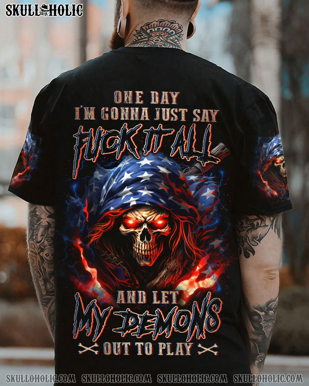 ONE DAY I'M GONNA JUST SAY F IT ALL FLAG REAPER ALL OVER PRINT - YHLN0801232