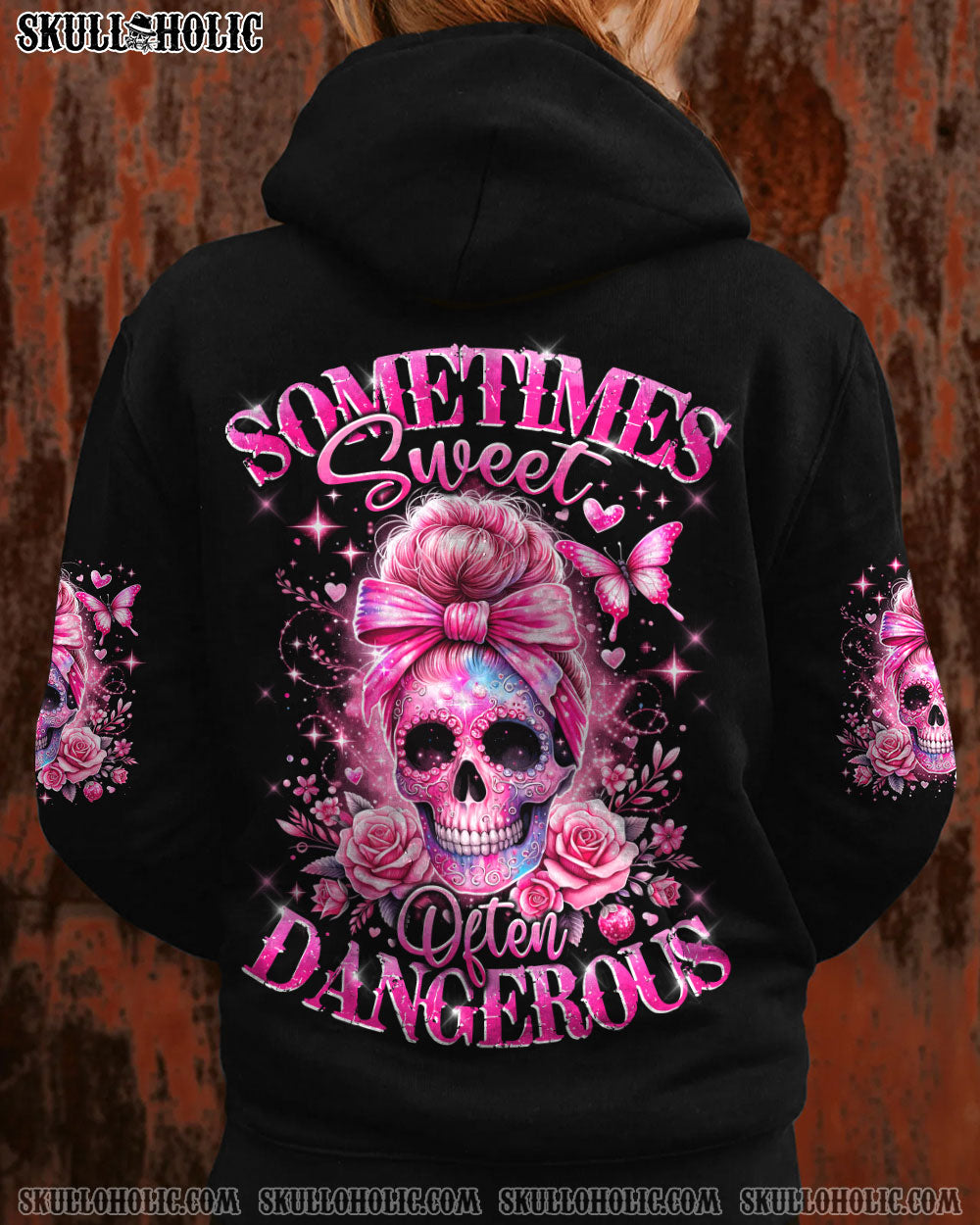 SWEET OFTEN DANGEROUS MESSY BUN ALL OVER PRINT - TYTD2411233