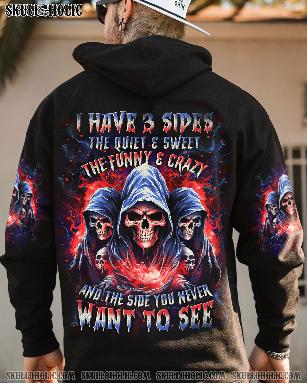 I HAVE 3 SIDES 3 SKULLS ALL OVER PRINT - YHLN1112231