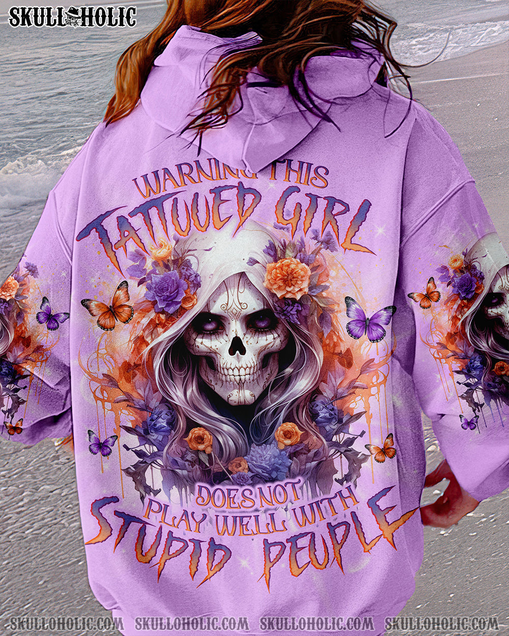 WARNING THIS TATTOOED GIRL SKULL LADY ALL OVER PRINT - TLNO1503242