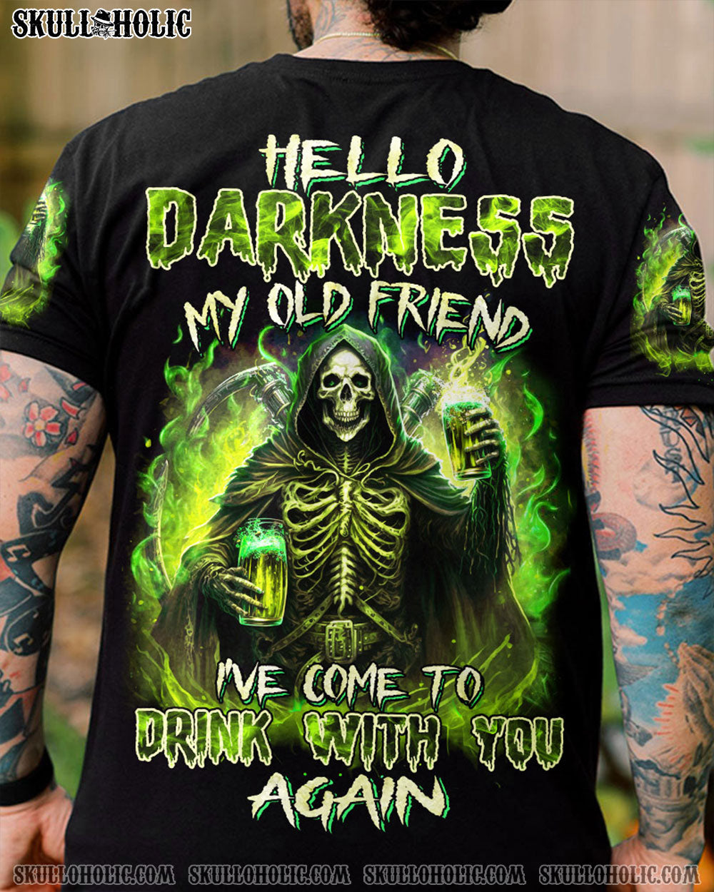 DRINK WITH YOU AGAIN REAPER GREEN ALL OVER PRINT - TLNZ2604233