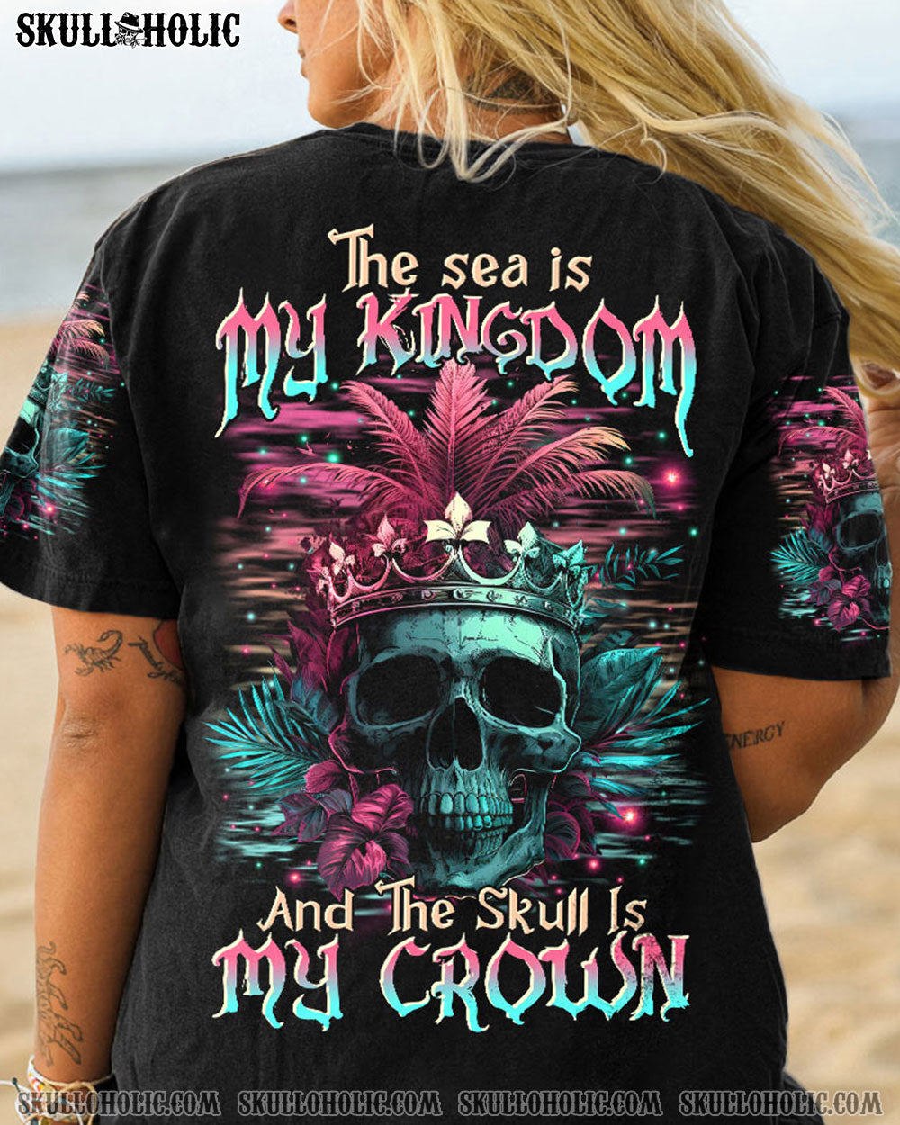 THE SEA IS MY KINGDOM SKULL BEACH ALL OVER PRINT - TLTR2404233