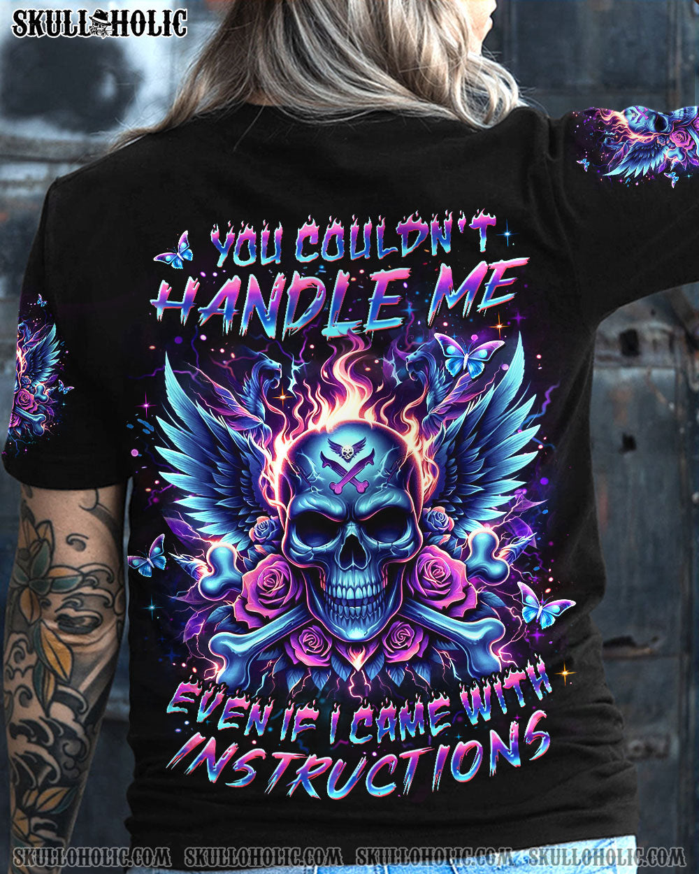 YOU COULDN'T HANDLE ME SKULL ALL OVER PRINT - YHLT1701242