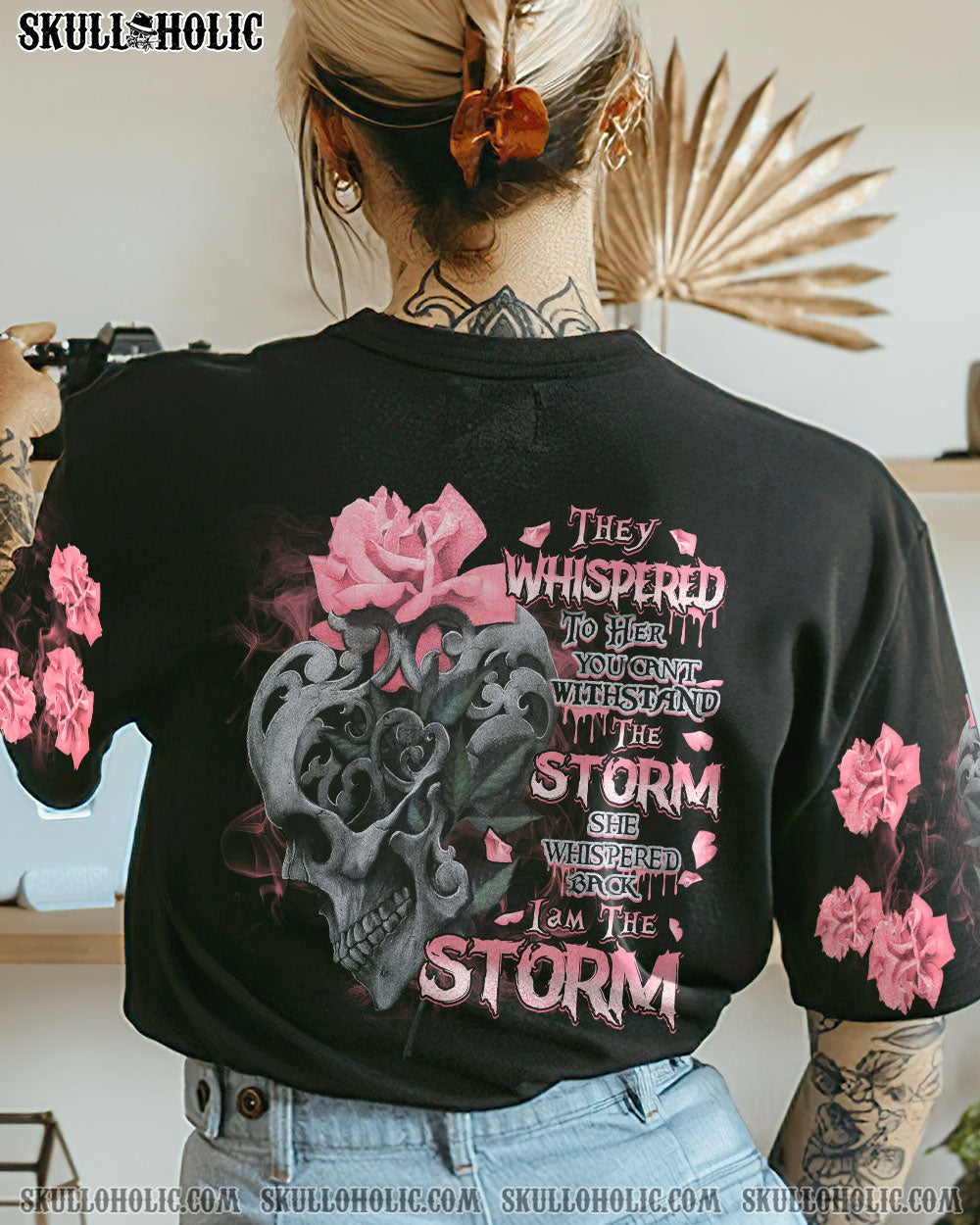 I AM THE STORM TATTOOED SKULL ALL OVER PRINT - TLTM2610223