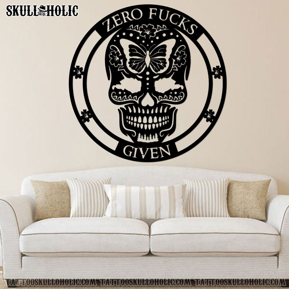 ZERO F GIVEN SUGAR SKULL METAL SIGN - TLNX1803223