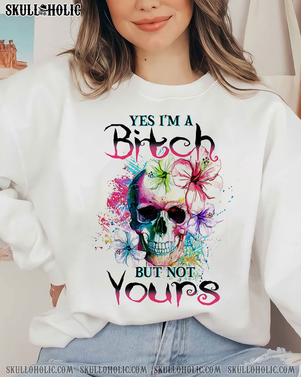 YES I'M A B BUT NOT YOURS COTTON SHIRT - YHHN1611225