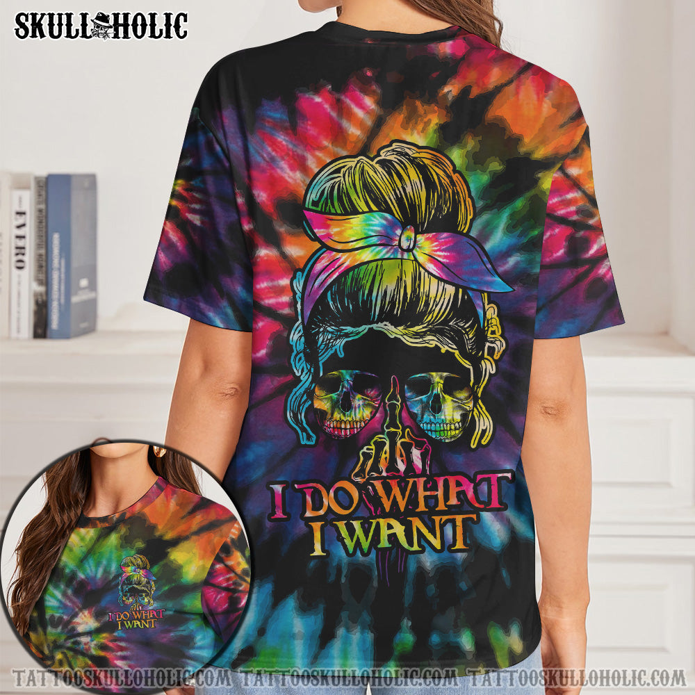 I DO WHAT I WANT SKULL TIE DYE ALL OVER PRINT - TLTY1606212