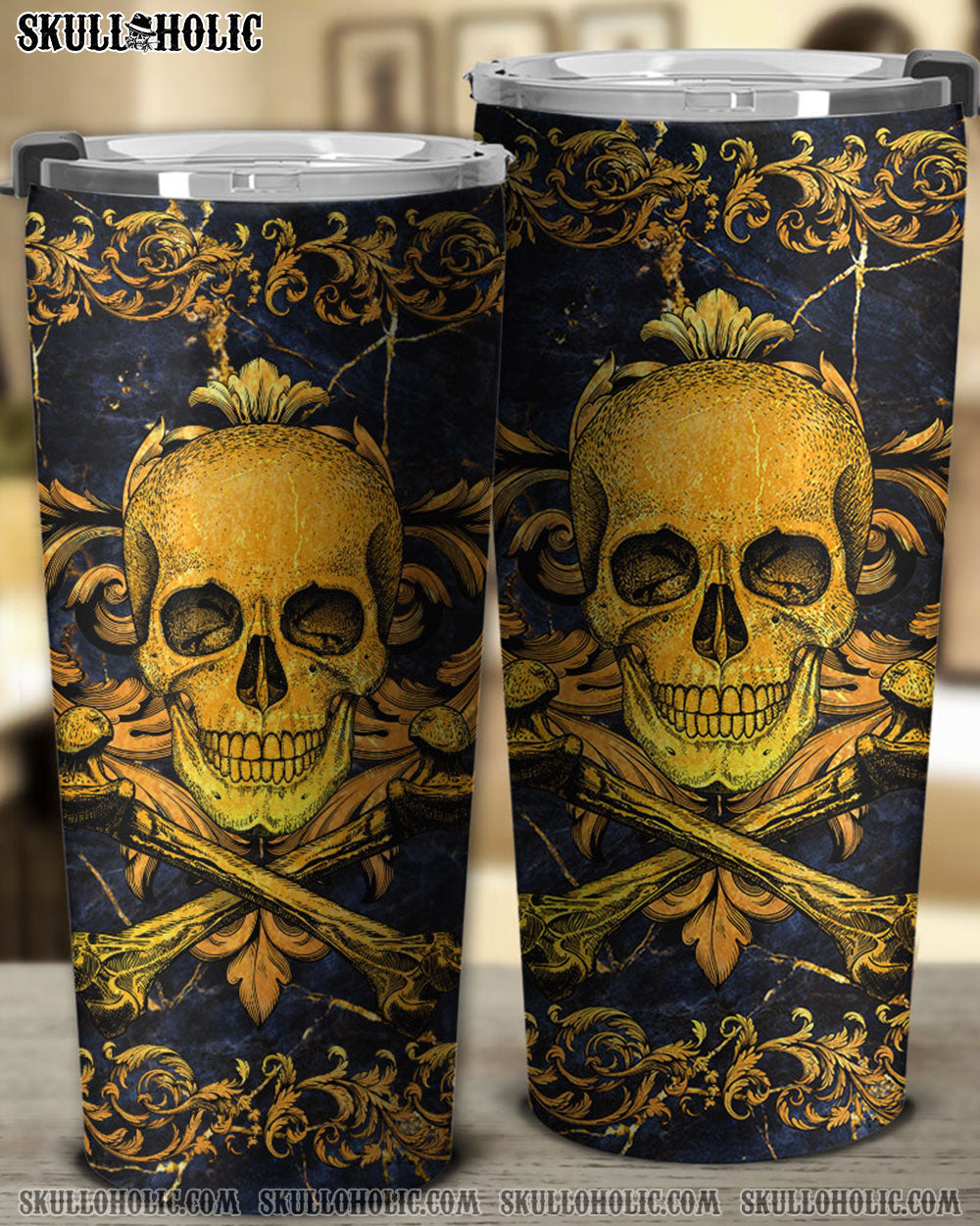 AMAZING SKULL VINTAGE PATTERN TUMBLER - YHTY0308221