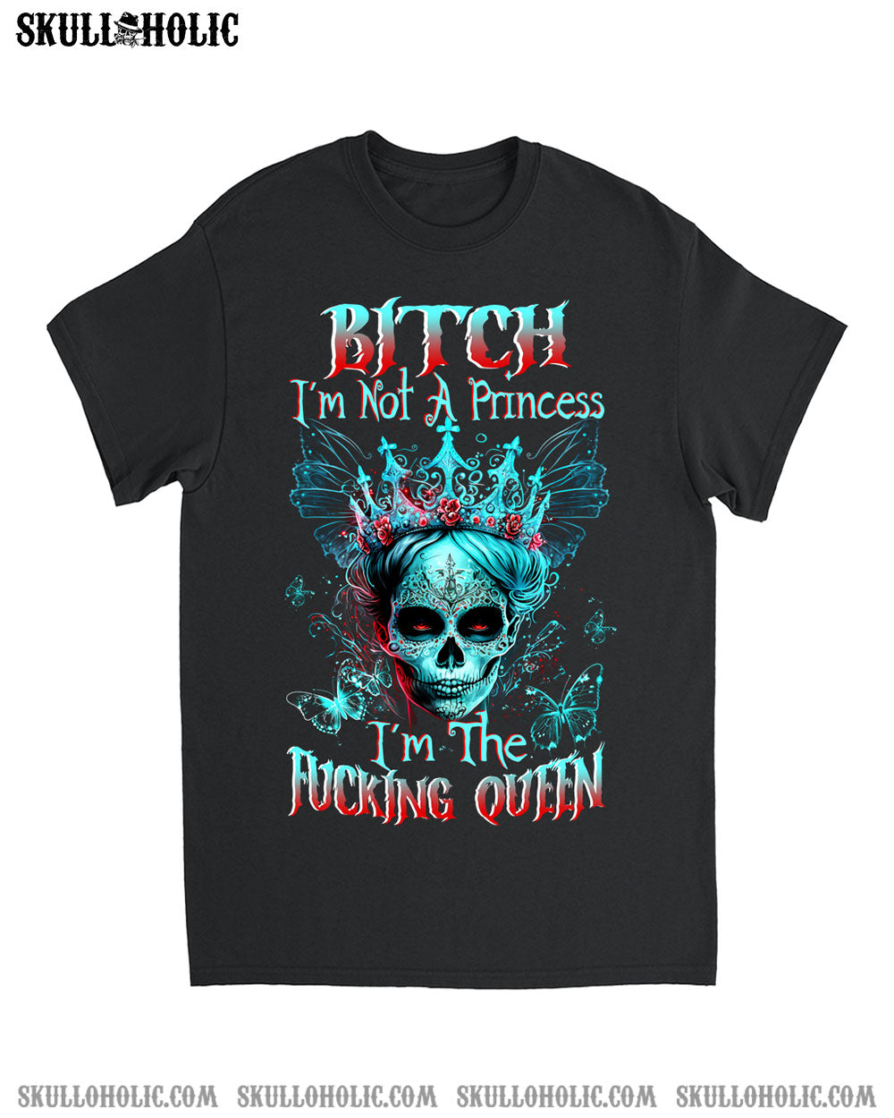 I'M THE F QUEEN SUGAR SKULL COTTON SHIRT - TLTW0604232