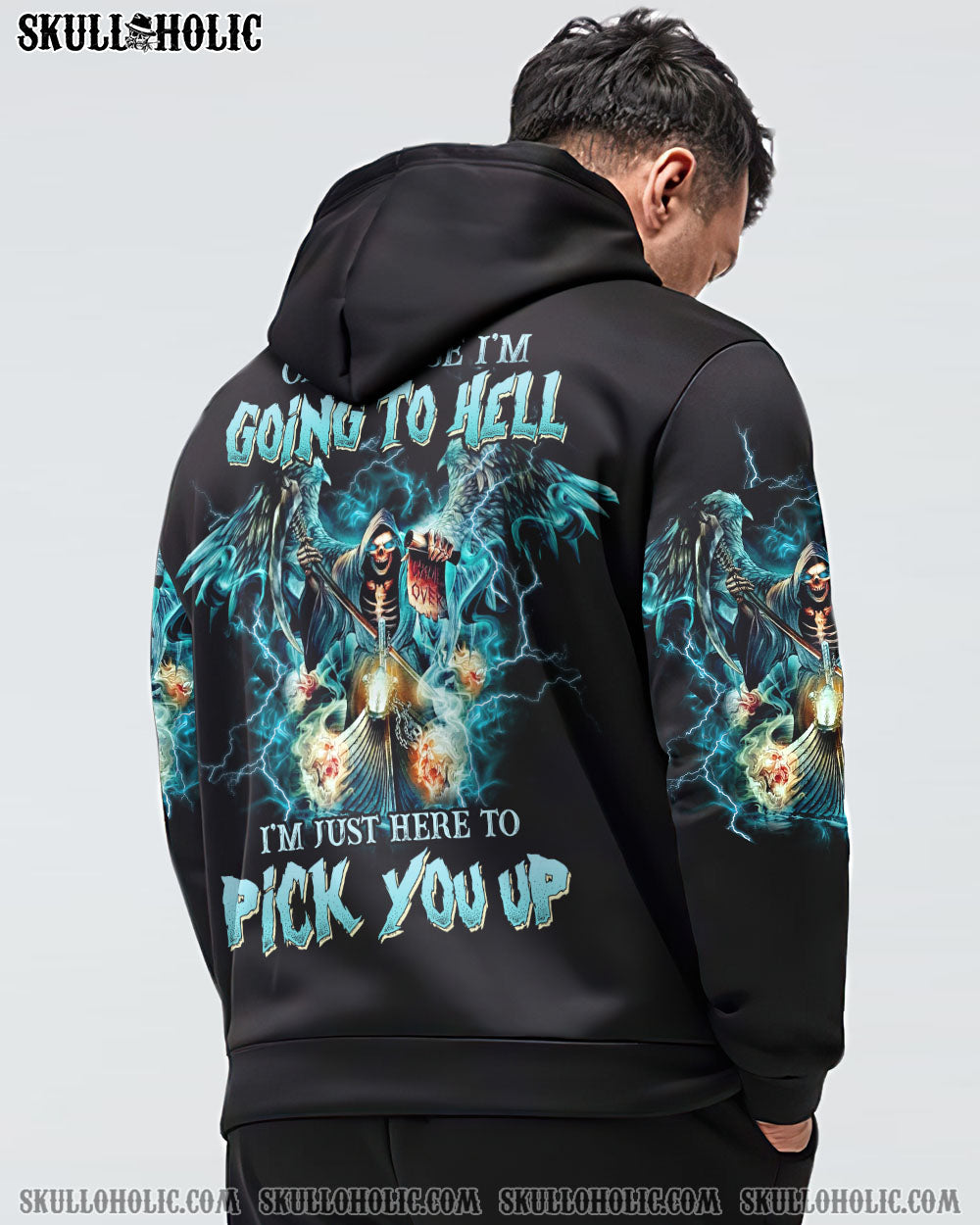 OF COURSE I'M GOING TO HELL SKULL ALL OVER PRINT - YHHN1001232