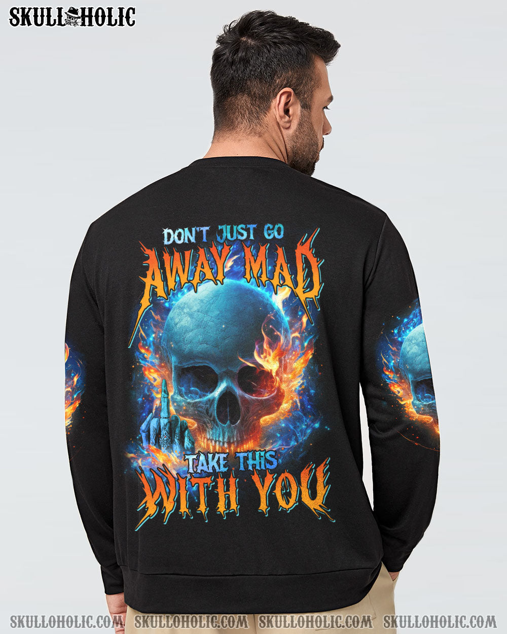 TAKE THIS WITH YOU FIRE SKULL ALL OVER PRINT - TLTM1302235