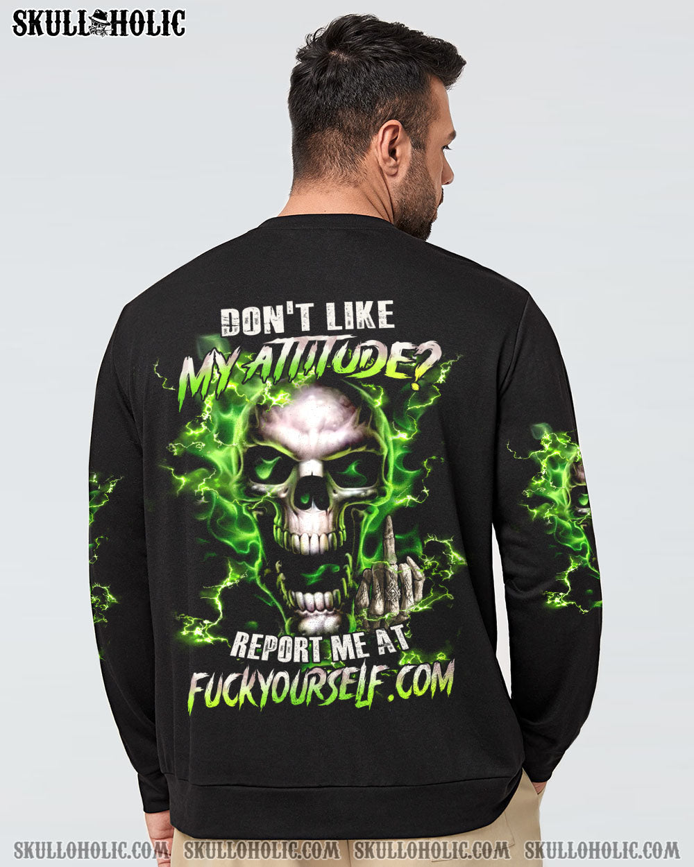 DON'T LIKE MY ATTITUDE MAD SKULL ALL OVER PRINT - TLTM0303231