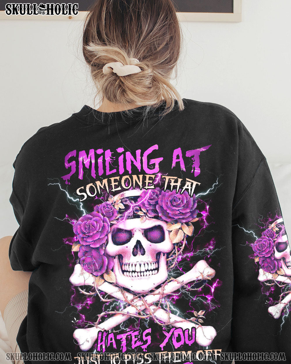 SMILING AT SOMEONE SKULL BONES ALL OVER PRINT - TLTR2003232