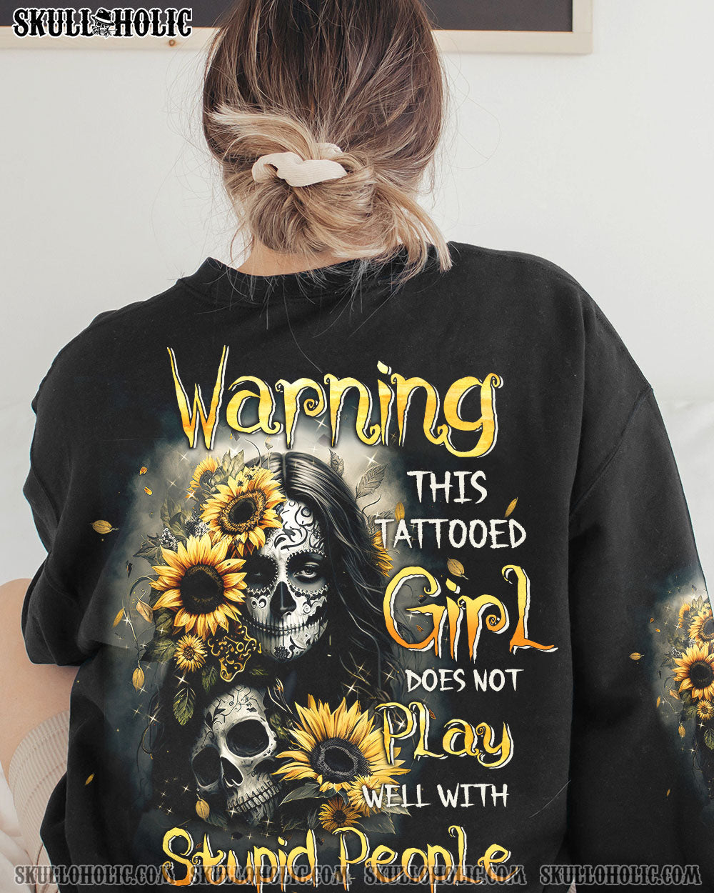 WARNING THIS TATTOOED GIRL SUNFLOWER ALL OVER PRINT - TLTW2102231