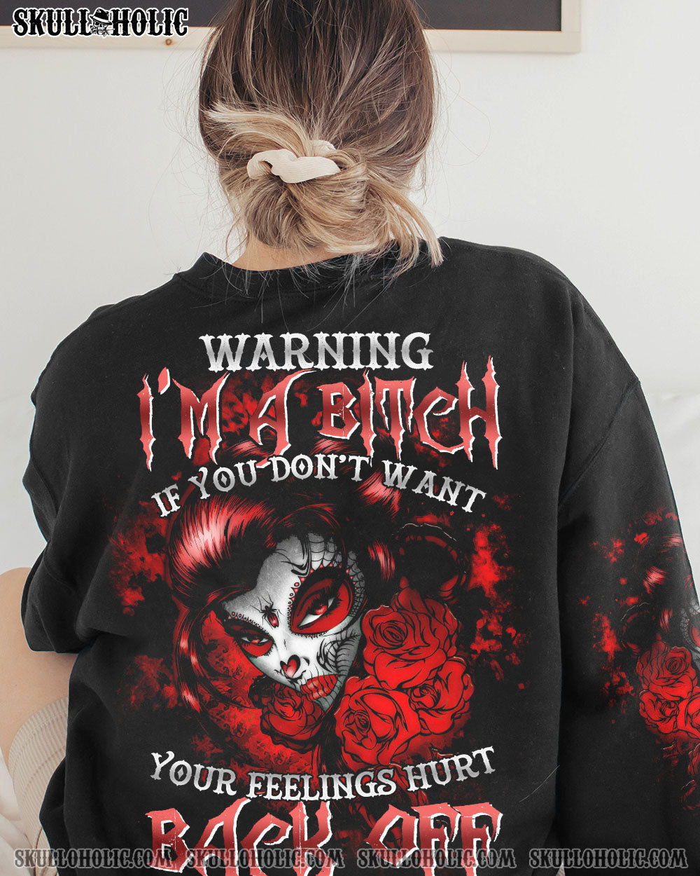 WARNING I'M A B SUGAR SKULL ALL OVER PRINT - TLTR1101233