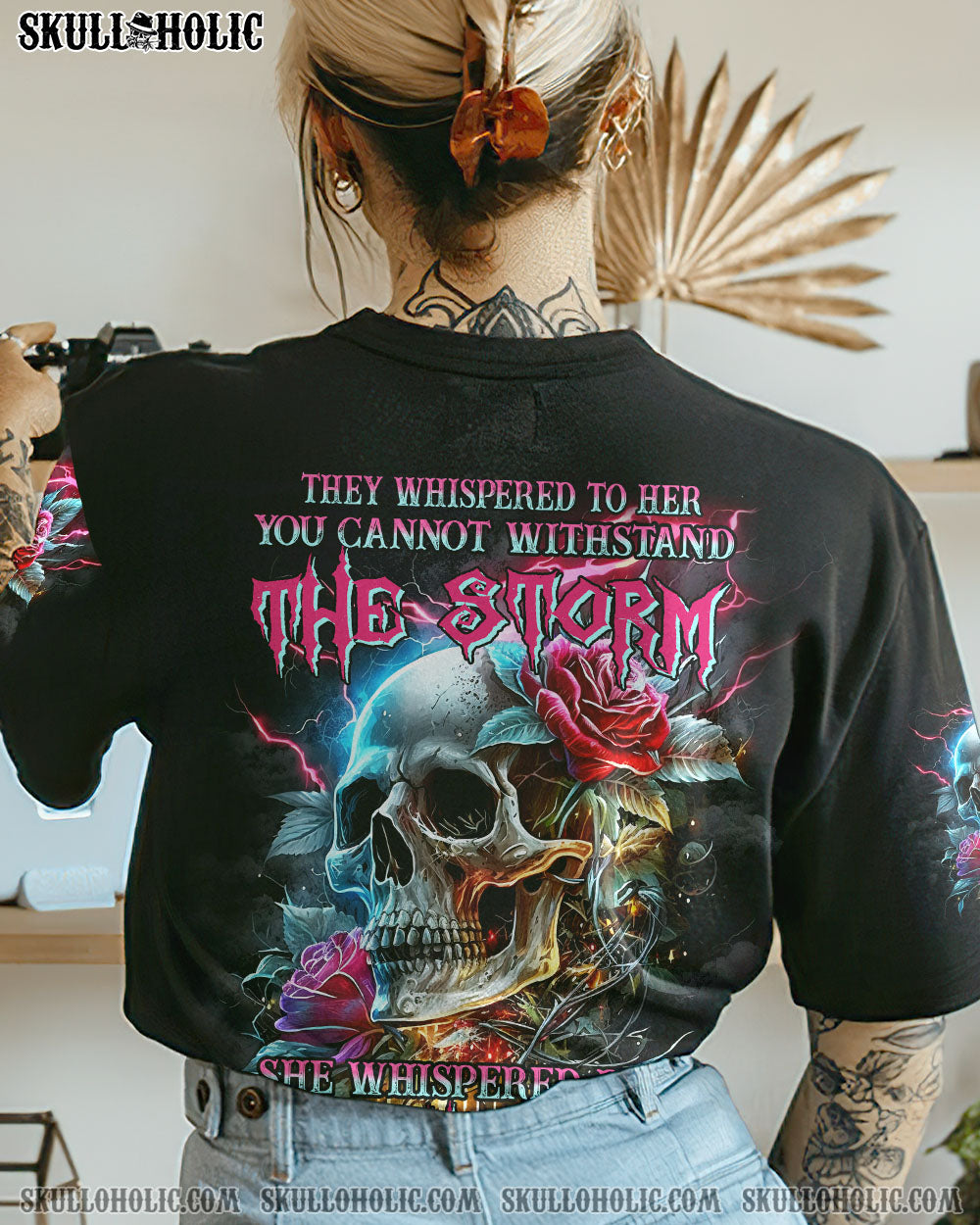 I AM THE STORM SKULL ROSE ALL OVER PRINT - YHHN1002231