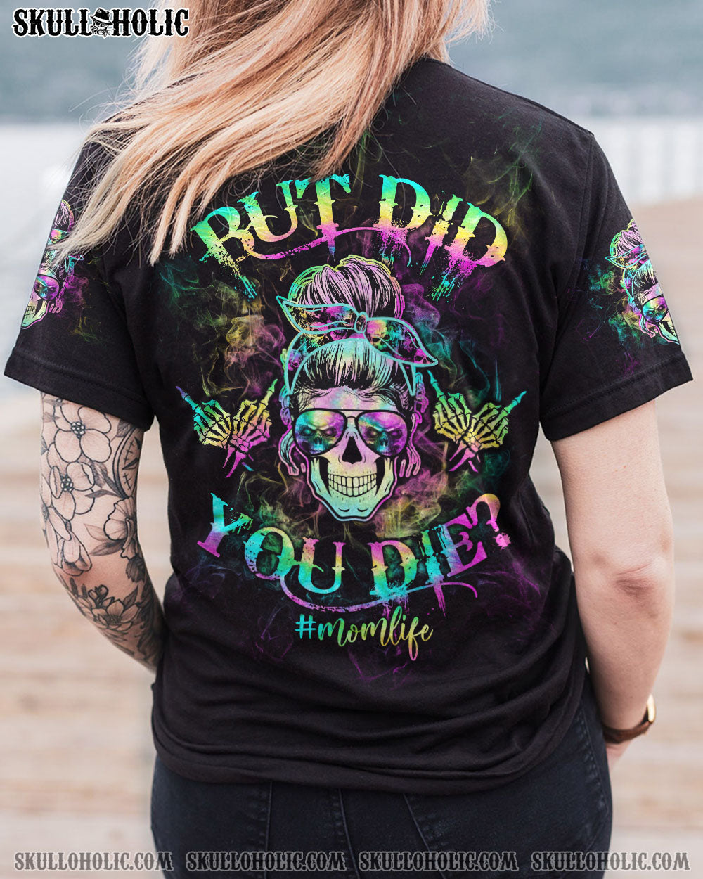 BUT DID YOU DIE MOM LIFE MESSY BUN TIE DYE ALL OVER PRINT - TLTW2503233