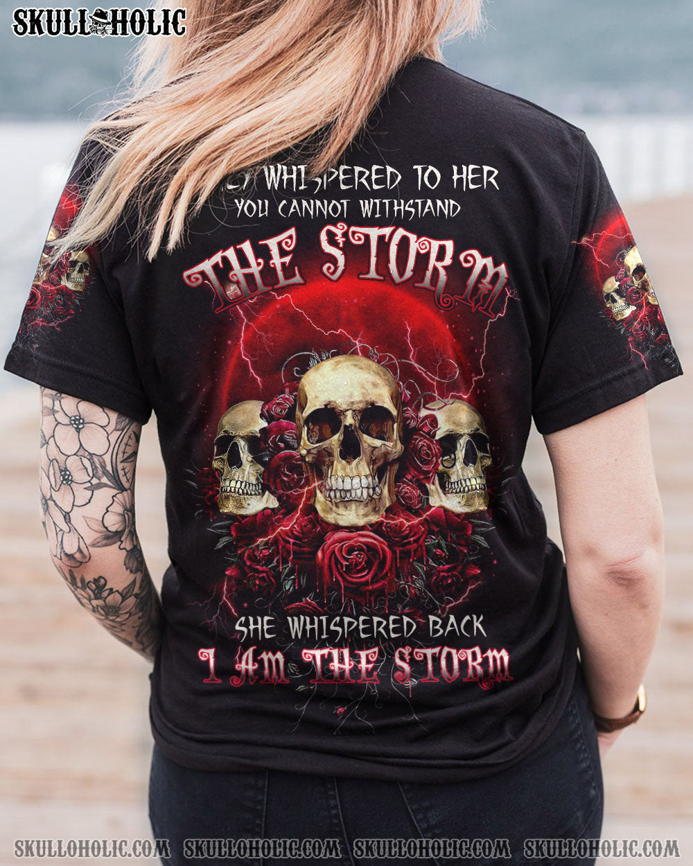 I AM THE STORM SKULL ROSES ALL OVER PRINT - TLTW0203234