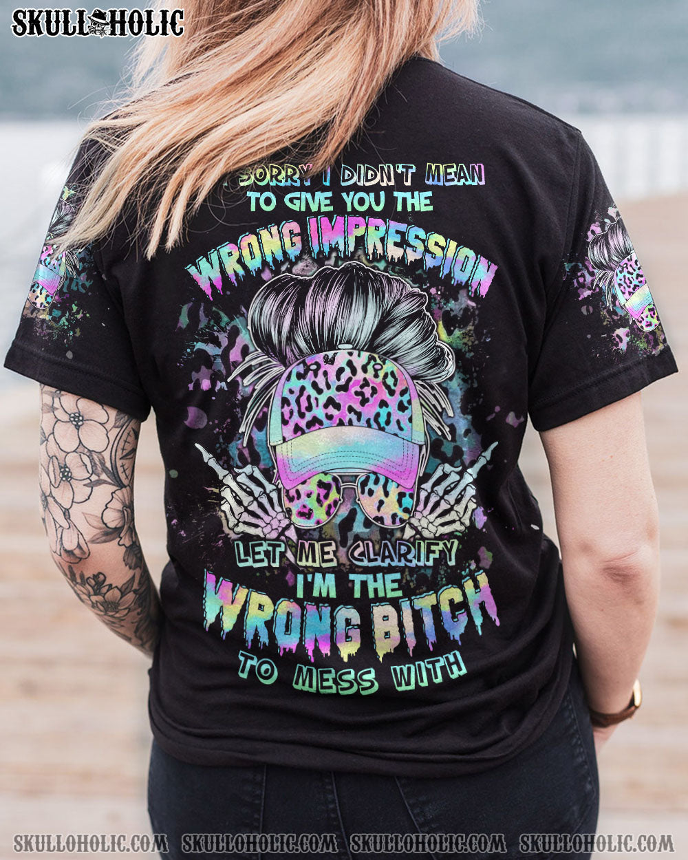 I'M THE WRONG B TO MESS WITH ALL OVER PRINT - TLTW1204231