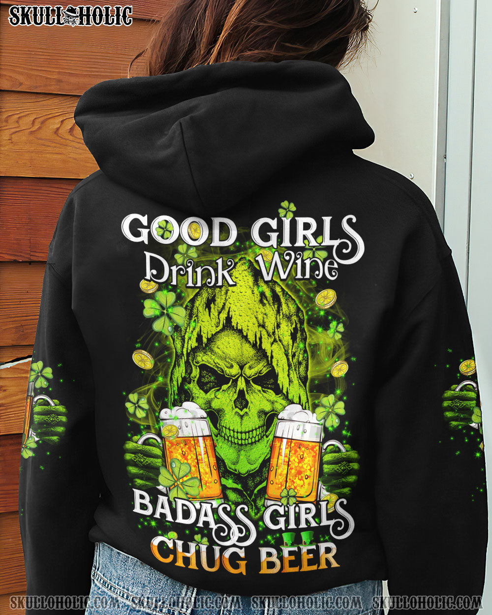 B GIRLS CHUG BEER PATRICK'S DAY ALL OVER PRINT - TLTY1101231