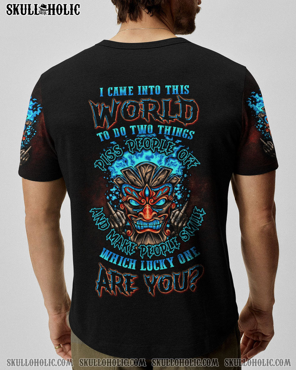 WHICH LUCKY ONE ARE YOU SKULL TIKI ALL OVER PRINT - YHLN3003234