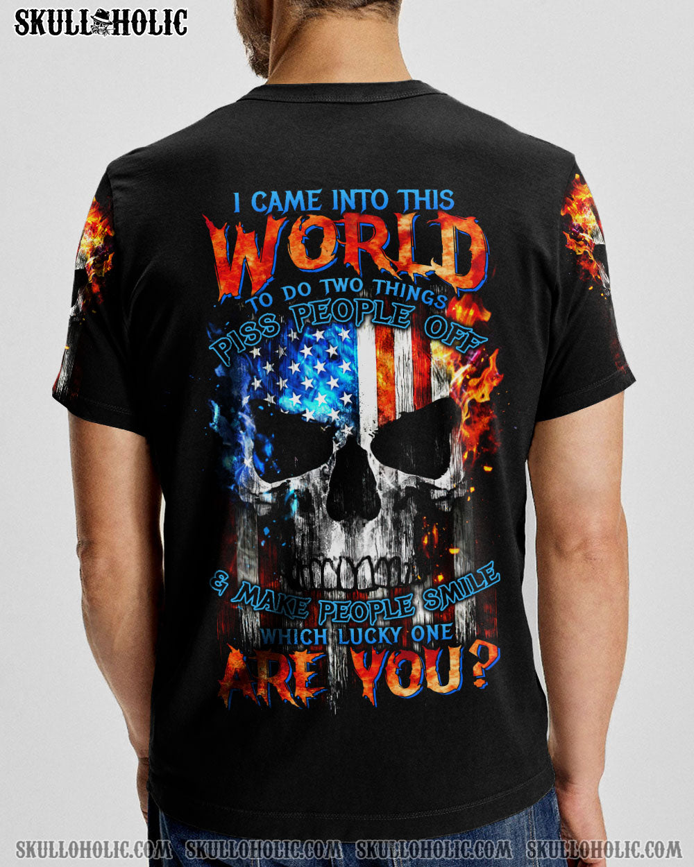 WHICH LUCKY ONE ARE YOU SKULL FLAG ALL OVER PRINT - TLTW1004233