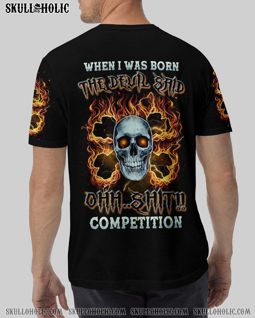 WHEN I WAS BORN BONES SKULL ALL OVER PRINT - TLNZ2503232