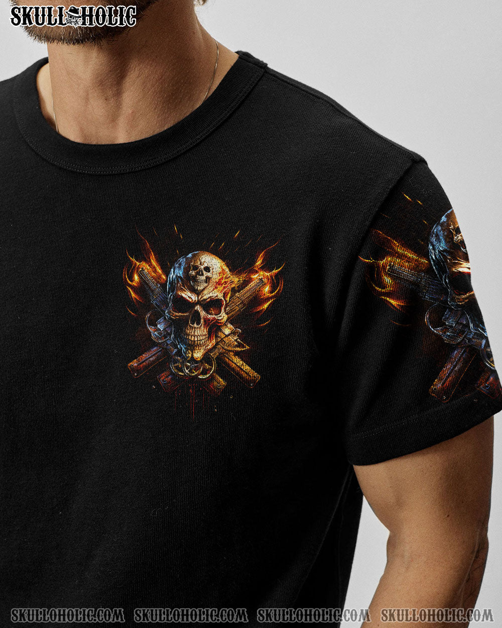 YOUR FIRST MISTAKE FIRE SKULL ALL OVER PRINT - YHHN1003232