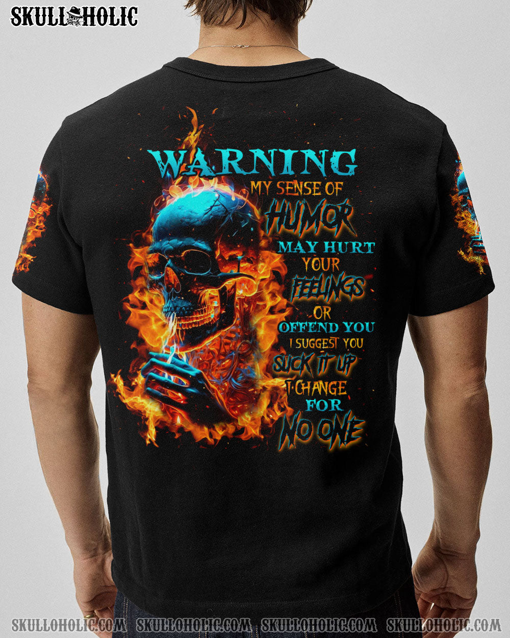 WARNING MY SENSE OF HUMOR SKULL ALL OVER PRINT - TLNZ2703231