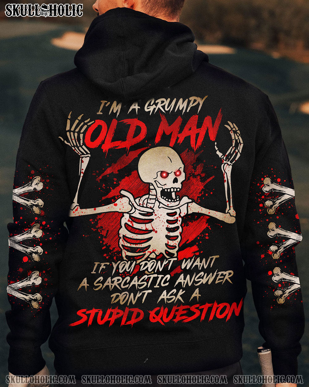 I'M A GRUMPY OLD MAN SKELETON ALL OVER PRINT - TLNO1201231