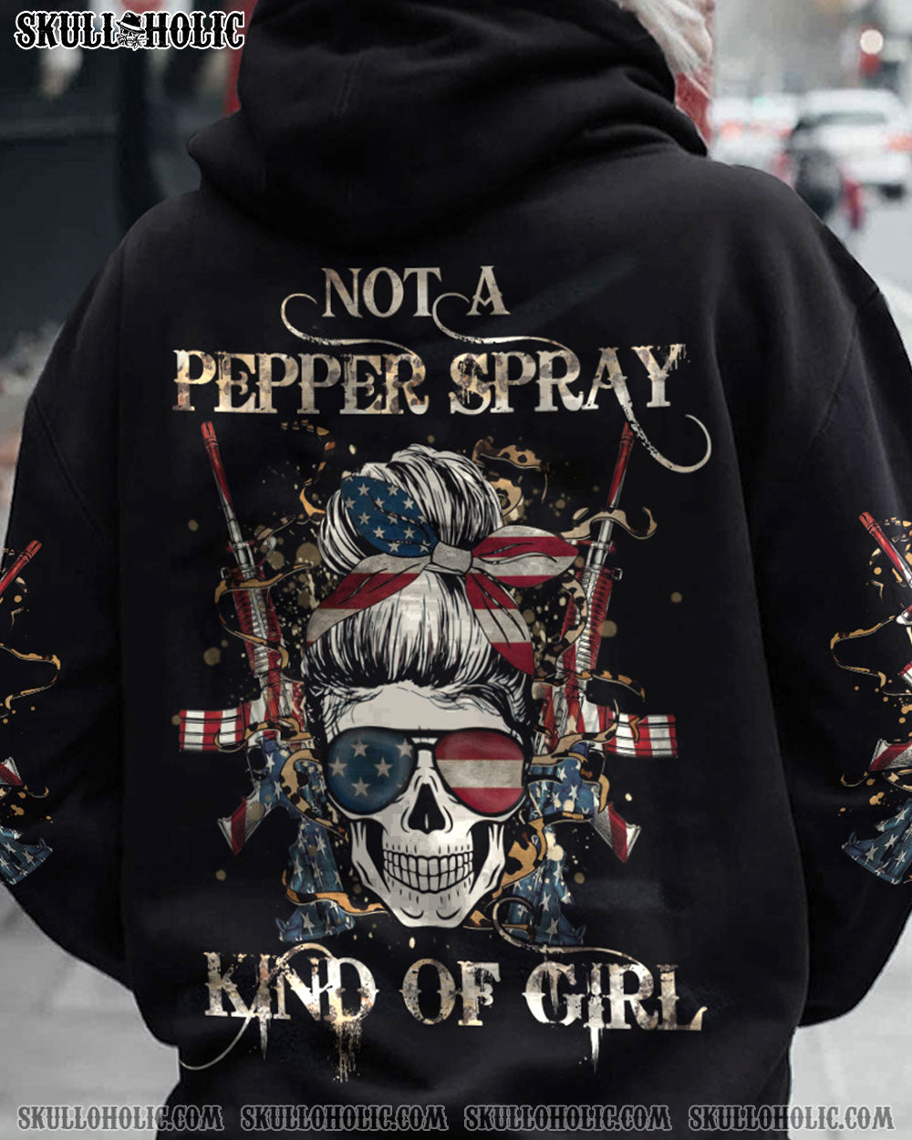 NOT A PEPPER SPRAY KINDA GIRL ALL OVER PRINT - YHHG0404232