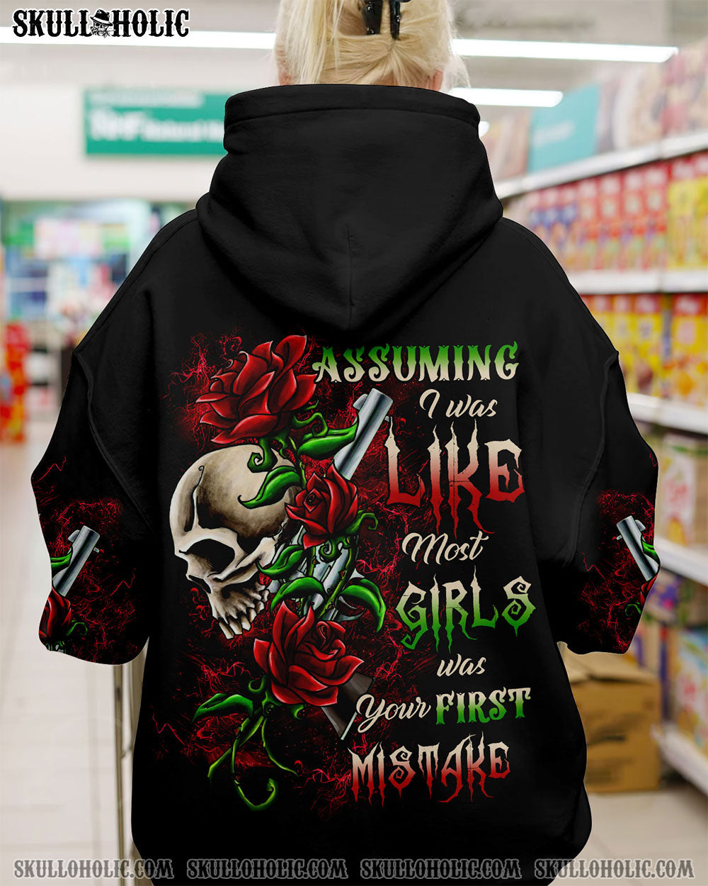 ASSUMING I WAS LIKE MOST GIRLS ROSE SKULL G ALL OVER PRINT - TLTR0301232