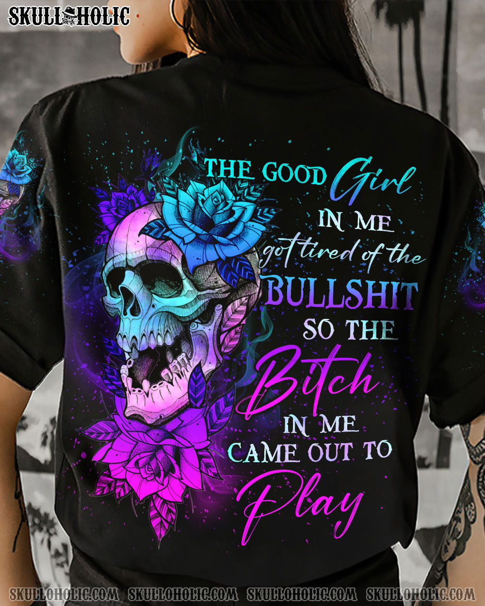 THE GOOD GIRL IN ME GOT TIRED SKULL ALL OVER PRINT - YHLN2703231