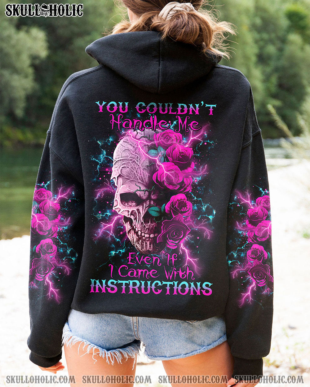 YOU COULDN'T HANDLE ME ROSE SKULL THUNDER ALL OVER PRINT - TLTR1212222