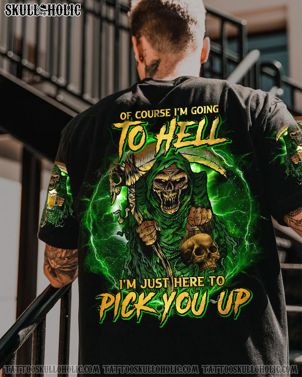 OF COURSE I'M GOING TO HELL VINTAGE REAPER ALL OVER PRINT - TLNO2607221KI