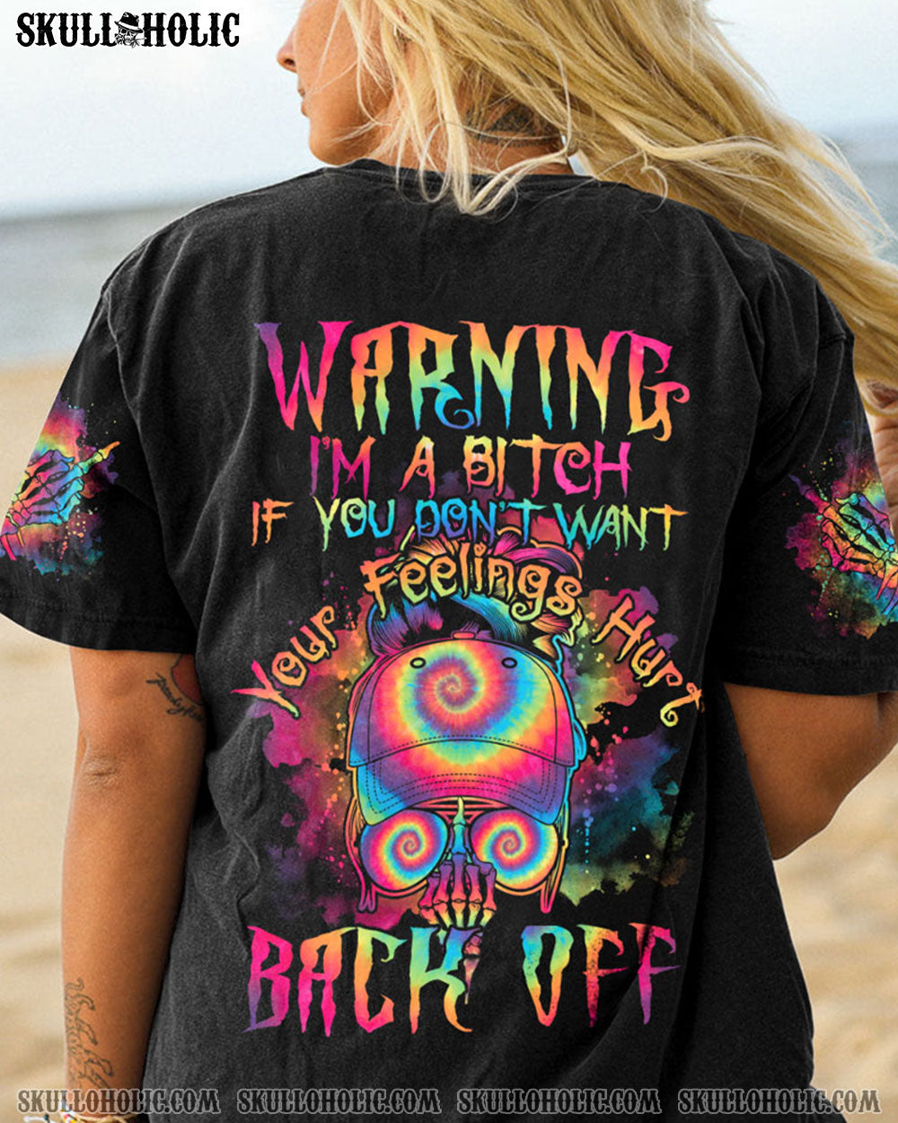 WARNING I'M A B TIE DYE MESSY BUN ALL OVER PRINT - TLTY1701231