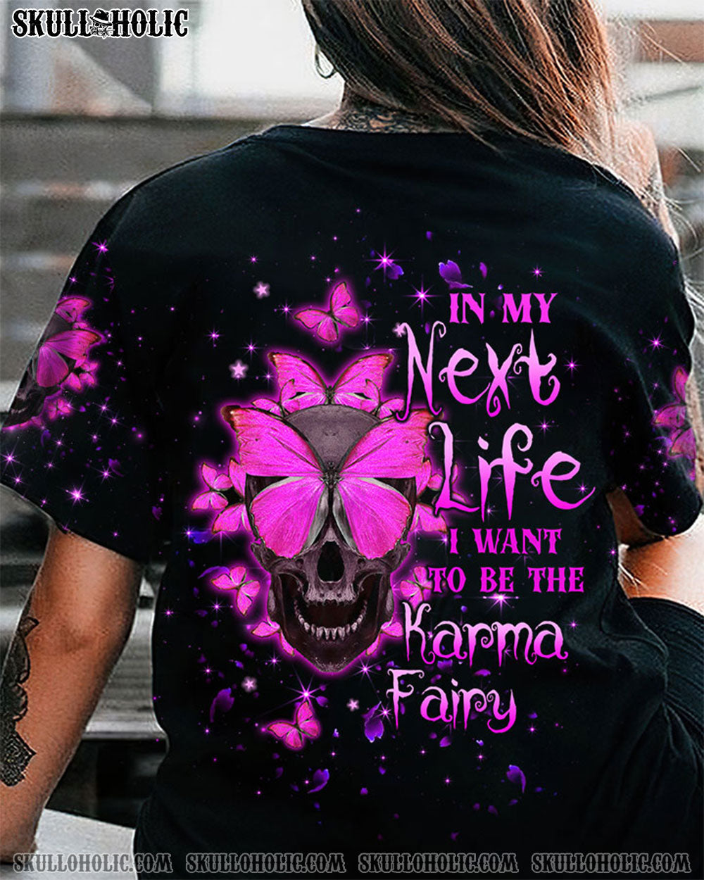 KARMA FAIRY BUTTERFLY SKULL ALL OVER PRINT - TLTW0601231