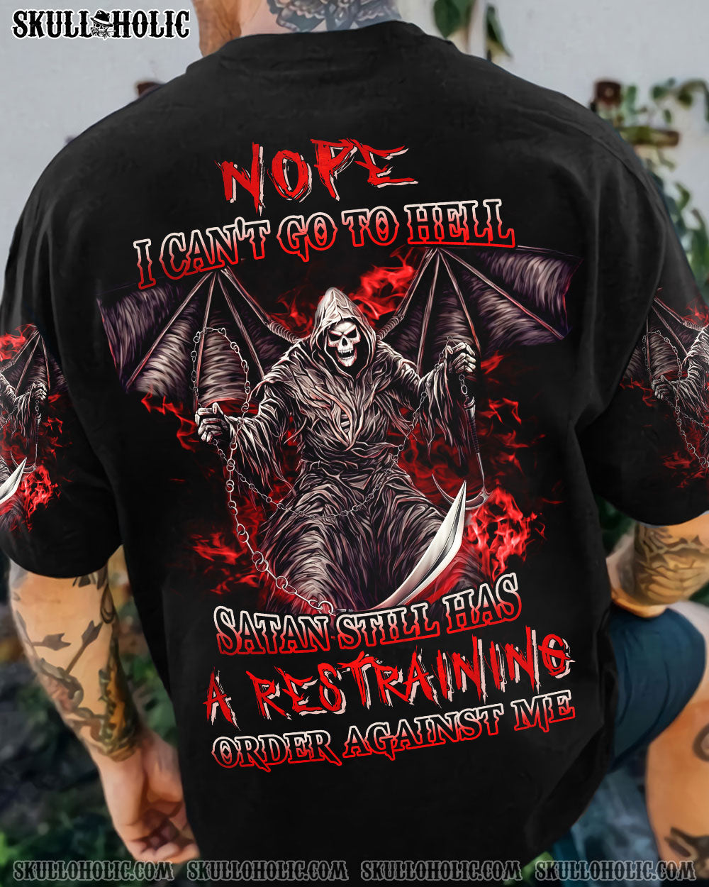 I CAN'T GO TO HELL REAPER SKULL ALL OVER PRINT - YHHN1301233