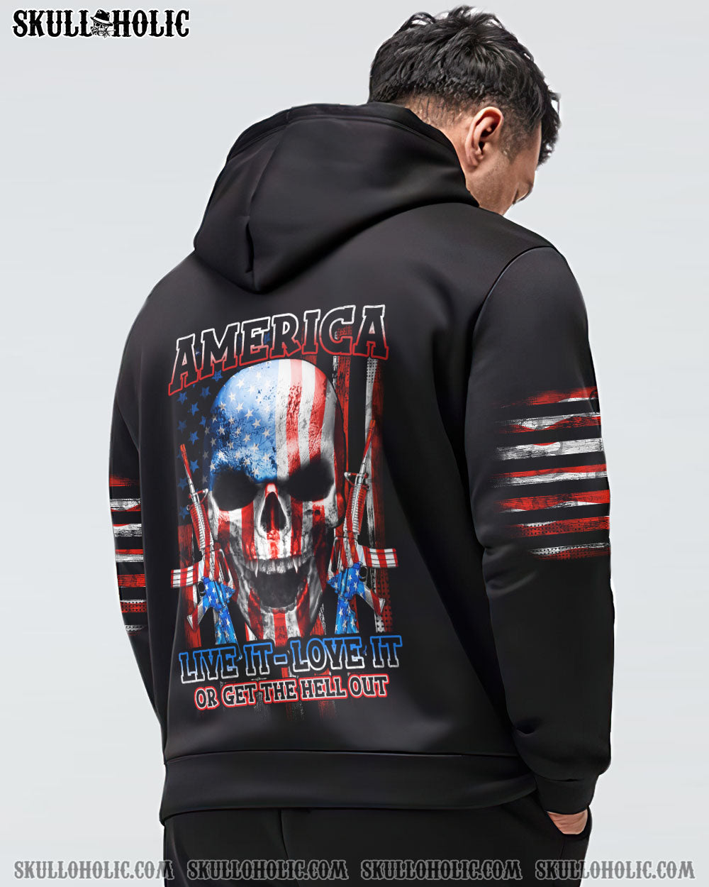 AMERICA LIVE IT LOVE IT OR GET THE HELL OUT ALL OVER PRINT - YHHN0112221