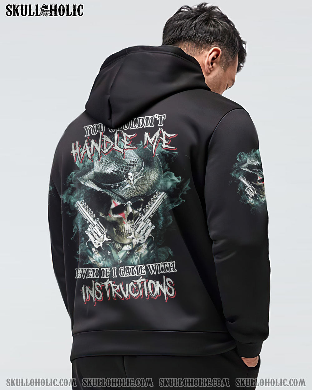 YOU COUDN'T HANDLE ME COWBOY SKULL ALL OVER PRINT - TLTM2212222