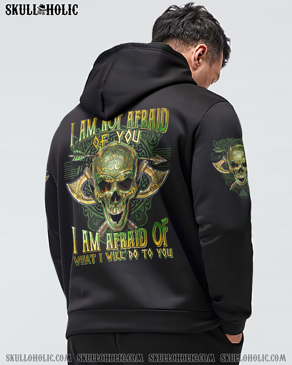 I AM NOT AFRAID OF YOU CELTIC SKULL ALL OVER PRINT - TLTM0212224