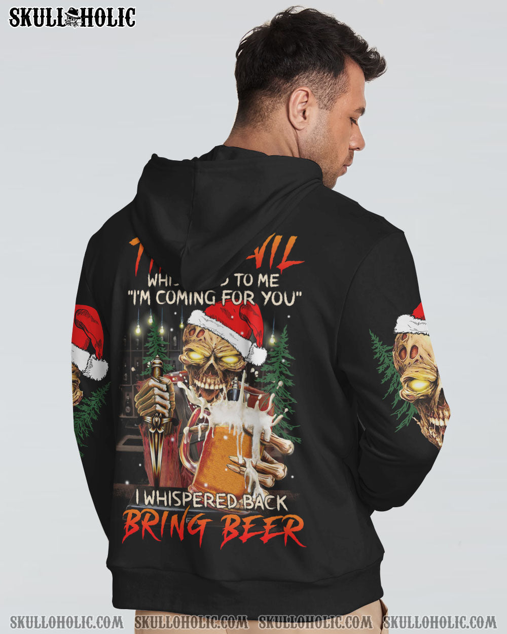 BRING BEER SKULL CHRISTMAS ALL OVER PRINT - TLTW1711221