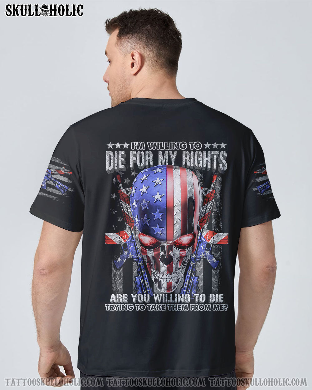 I'M WILLING TO DIE AMERICAN METAL SKULL G ALL OVER PRINT - TLTM2507224