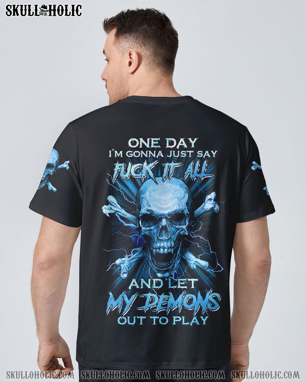 ONE DAY MAD SKULL BONES ALL OVER PRINT - TLNZ2308222