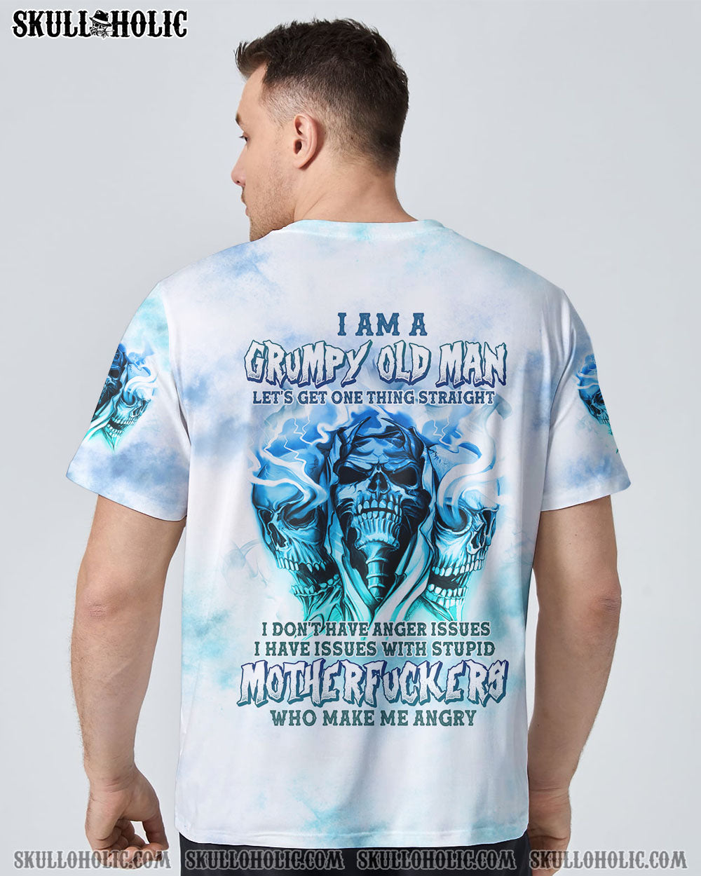 I AM A GRUMPY OLD MAN 3 SKULLS ALL OVER PRINT - TLTC2508222