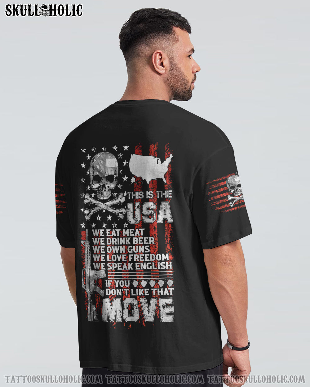 THIS IS THE USA SKULL ALL OVER PRINT - TLNZ2507223