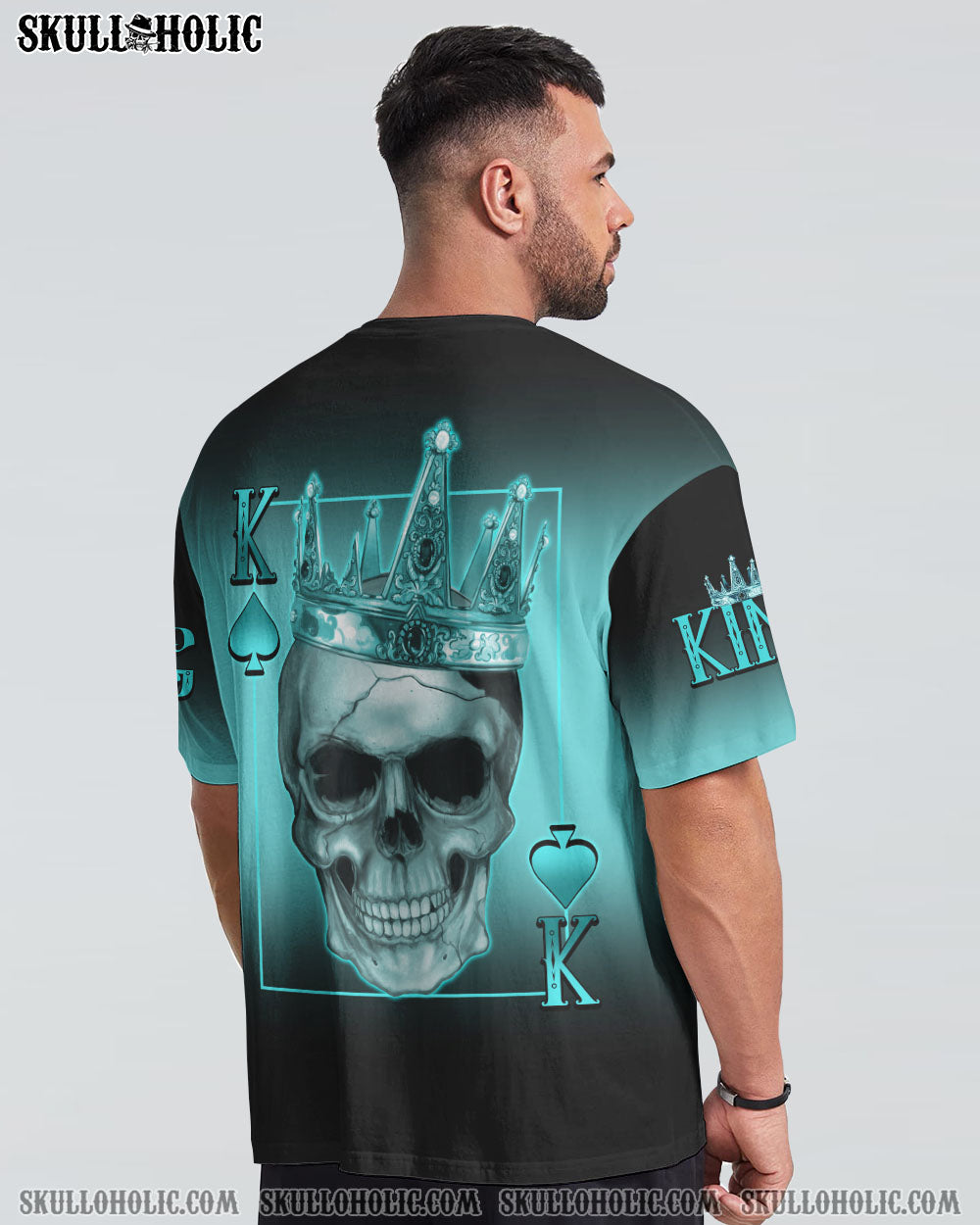 KING QUEEN COUPLE SKULL ALL OVER PRINT - TLTY2812221